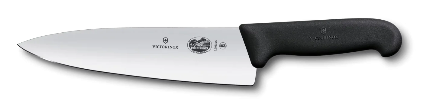 Victorinox Fibrox kockkniv 20 centimeter med svart TPE-handtag